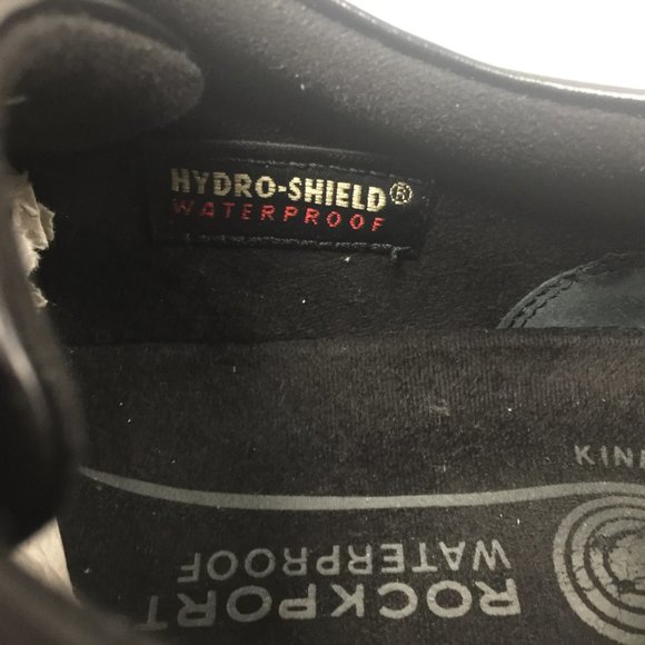 Rockport Hydro Shield Waterproof Men Shoes Black Wingtip Oxfords Leather Size 11 - Picture 10 of 14